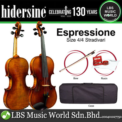 [Indent Order] Hidersine Espressione Violin 4/4 Outfit with Bow, Rosin and Case - Stradivari