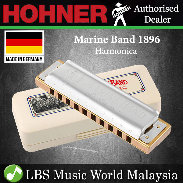 Hohner Marine Band 1896 Harmonica 10 Hole Mouth Organ French Harp Made in Germany