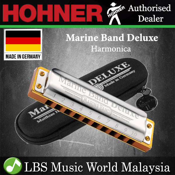 Hohner Marine Band Deluxe Harmonica 10 Hole Mouth Organ French Harp Made in Germany