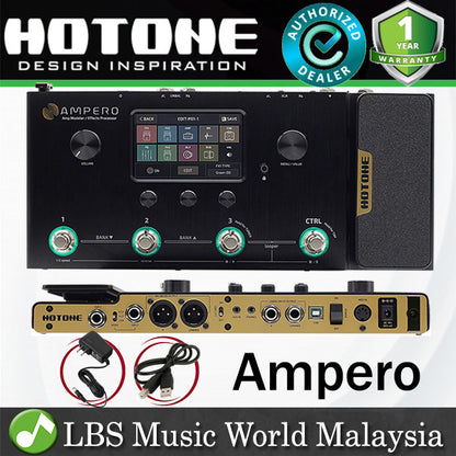 Hotone Ampero MP-100 Amp Modeller & Multi Effects Processor with Expression Pedal and Audio Interface (MP100)