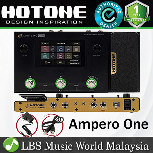 Hotone Ampero ONE MP-80 Amp Modeler Multi Effects Processor with Expression pedal and USB Audio Interface (MP80)