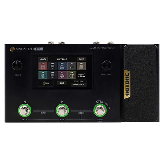 Hotone Ampero ONE MP-80 Amp Modeler Multi Effects Processor with Expression pedal and USB Audio Interface (MP80)