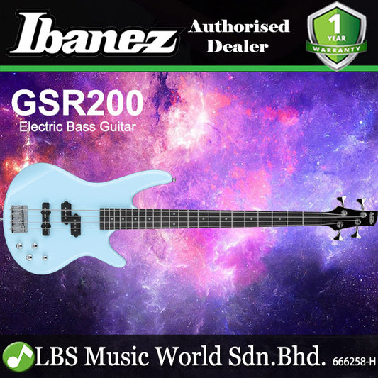 Ibanez GSR200 Gio SR Series 4 String Electric Bass Guitar - Celeste Blue (CEB)