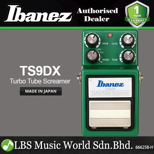 Ibanez TS9DX Turbo Tube Screamer Overdrive Distortion Guitar Effect Pedal