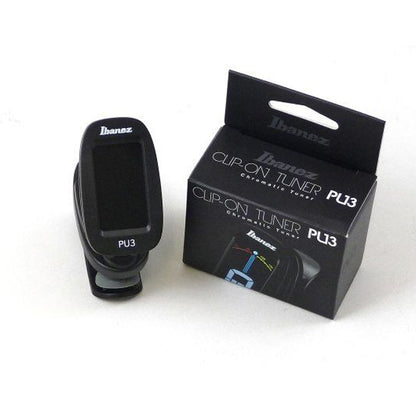 Ibanez PU3 Clip On Chromatic Tuner with Automatic Power On and Off Switch - Black