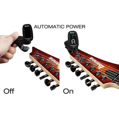 Ibanez PU3 Clip On Chromatic Tuner with Automatic Power On and Off Switch - Black