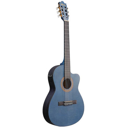 Ibanez GA5FMTCE Maple Top Cutaway Classical Body Acoustic Electric Guitar - Open Pore Blueberry (GA5 FMTCE)