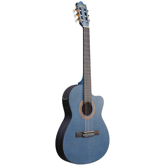Ibanez GA5FMTCE Maple Top Cutaway Classical Body Acoustic Electric Guitar - Open Pore Blueberry (GA5 FMTCE)