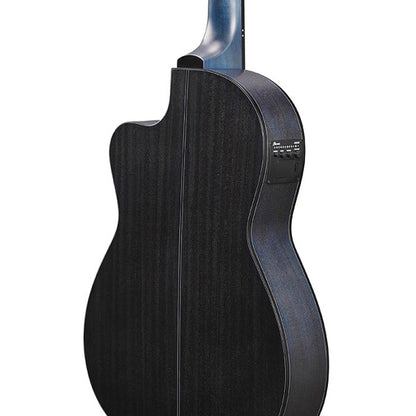 Ibanez GA5FMTCE Maple Top Cutaway Classical Body Acoustic Electric Guitar - Open Pore Blueberry (GA5 FMTCE)