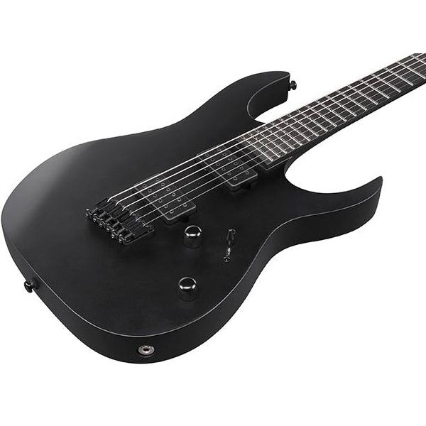 Ibanez RGRTBB21 Baritone Nyatoh Wing Body Electric Guitar with HH Pickup and Ebony Fretboard - Black Flat