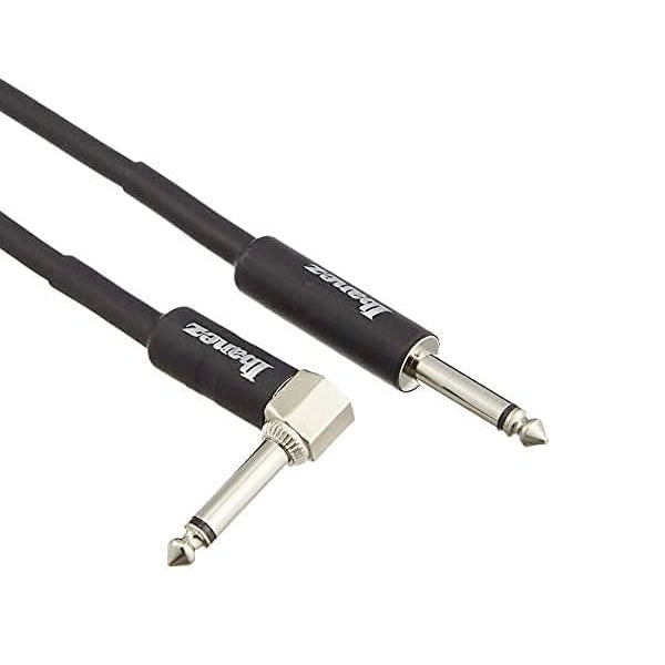Ibanez SI20L 6 Meter Instrument Cable Straight and Right Angled Plugs for Guitar Keyboard Bass (SI20 L)