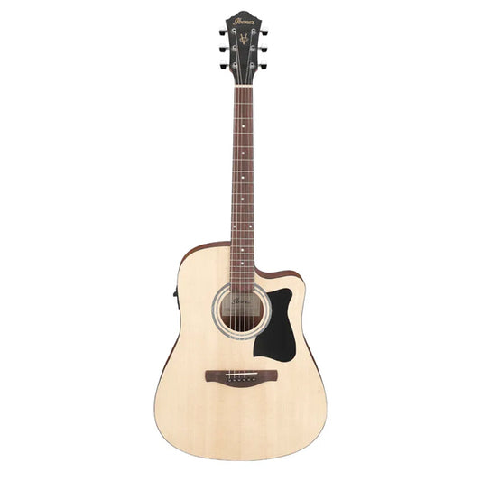 Ibanez V40CE Spruce Top Cutaway Dreadnought Body Acoustic Electric Guitar - Open Pore Natural (V40 CE)