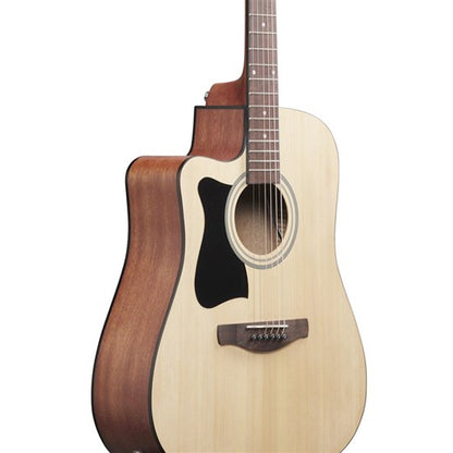 Ibanez V40LCE Spruce Top Cutaway Dreadnought Left Handed Acoustic Electric Guitar - Open Pore Natural (V40 LCE)