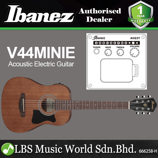Ibanez V44MINIE Dreadnought Body Acoustic Electric Guitar Nandu Wood Fretboard - Open Pore Natural (V44 MINI E)