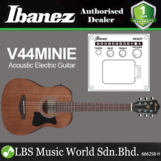 Ibanez V44MINIE Dreadnought Body Acoustic Electric Guitar Nandu Wood Fretboard - Open Pore Natural (V44 MINI E)