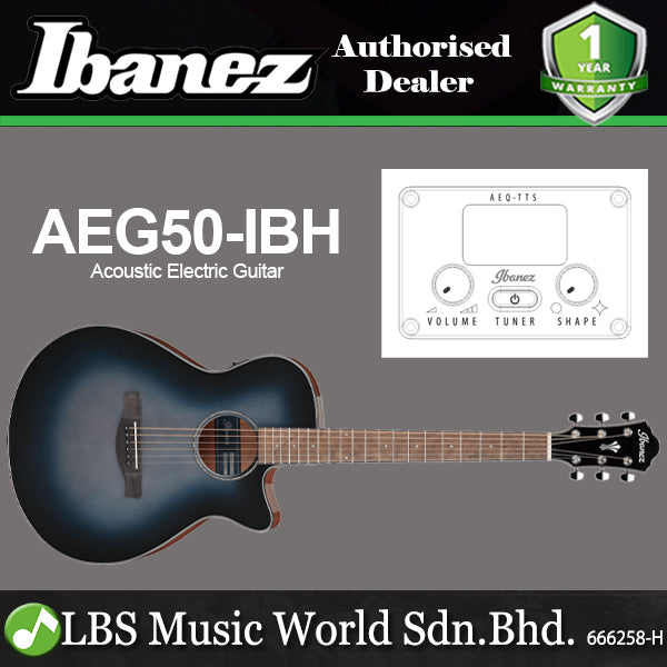 Ibanez AEG50 Spruce Top Grand Concert AEG Series Acoustic Electric Guitar
