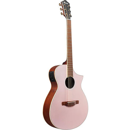Ibanez AEWC12 Spruce Top AEWC Acoustic Electric Guitar - Rose Gold Metallic Flat