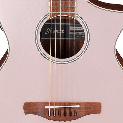 Ibanez AEWC12 Spruce Top AEWC Acoustic Electric Guitar - Rose Gold Metallic Flat