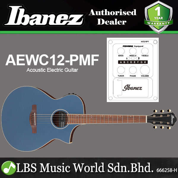 Ibanez AEWC12 Spruce Top AEWC Acoustic Electric Guitar - Rose Gold Metallic Flat