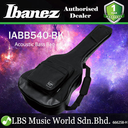 Ibanez IABB540 Powerpad Designer Collection Gig Bag For Acoustic Bass Guitar - Black (IABB540-BK)