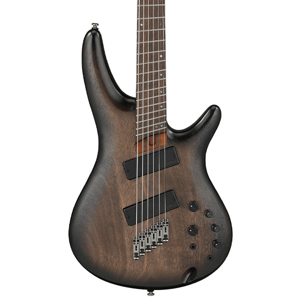 Ibanez SRC6MS 6-STRING Okoume Body Electric Bass Guitar - Black Stained Burst Low Gloss