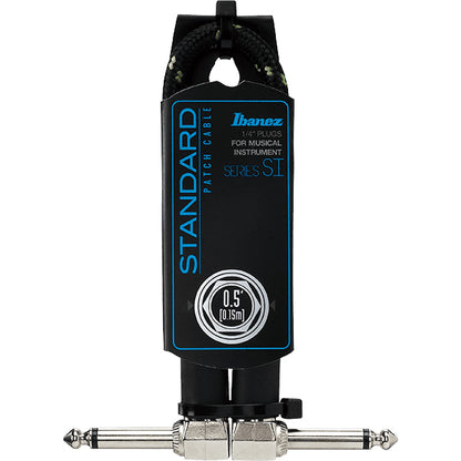 Ibanez SI05P Woven Guitar Patch Cable with 2 Right Angle Plug For Effect Pedals (SI05 P)