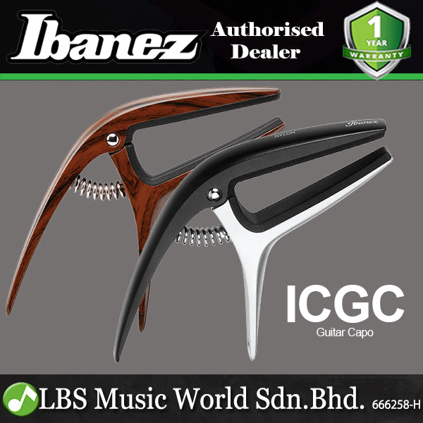Ibanez ICGC10 Universal Capo for Steel Acoustic, Electric and Nylon Classical Guitar (ICGC10W)