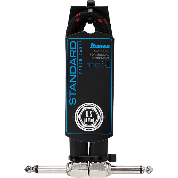 Ibanez SI05P Woven Guitar Patch Cable with 2 Right Angle Plug For Effect Pedals (SI05 P)