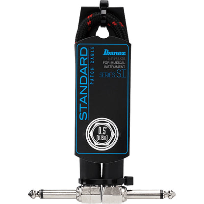 Ibanez SI05P Woven Guitar Patch Cable with 2 Right Angle Plug For Effect Pedals (SI05 P)