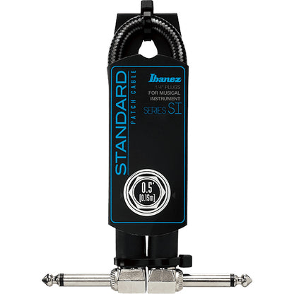 Ibanez SI05P Woven Guitar Patch Cable with 2 Right Angle Plug For Effect Pedals (SI05 P)