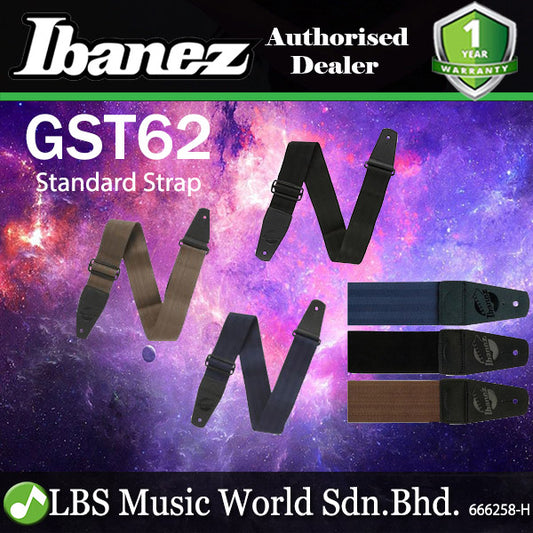 [Discontinued] Ibanez GST62 Standard Guitar Strap with Pick Holder (GST 62)