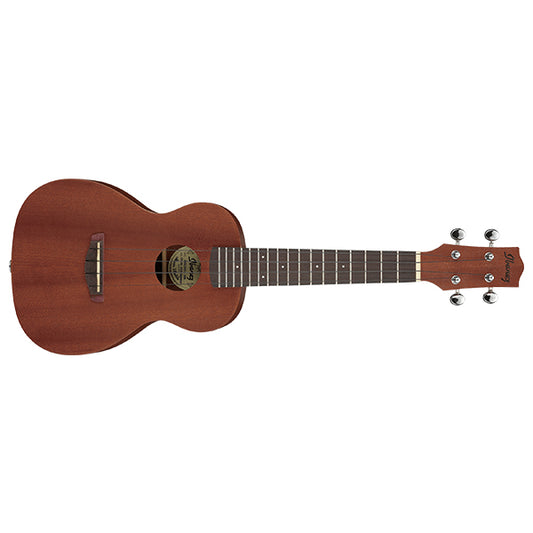 Ibanez UKC100 Concert Sapele Top Ukulele with Purpleheart Fingerboard - Open Pore Natural (UKC 100)
