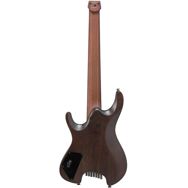 Ibanez QX527PB 7 String Poplar Burl Top Electric Guitar with HH Pickup and Maple Fingerboard - Antique Brown Stained