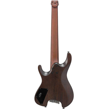 Ibanez QX527PB 7 String Poplar Burl Top Electric Guitar with HH Pickup and Maple Fingerboard - Antique Brown Stained