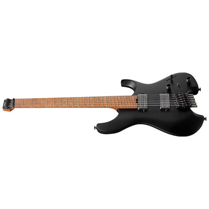 Ibanez QX52 Quest Series Headless Electric Guitar with HSS Pickup and Maple Fretboard - Black Flat