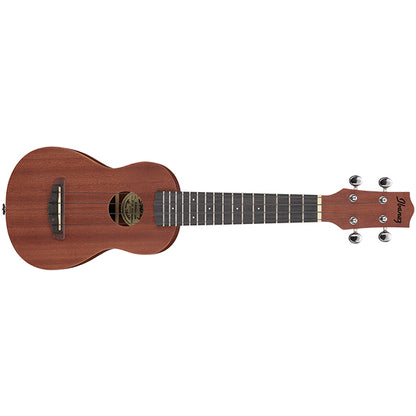 Ibanez UKS100 4 String Soprano Body Acoustic Ukulele - Open Pore Natural (UKS 100)