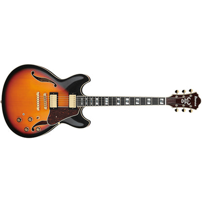 Ibanez AS113 Artstar Semi Hollowbody Electric Guitar with Ebony Fretboard and HH Pickup - Brown Sunburst (AS 113)