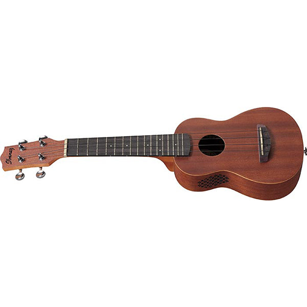 Ibanez UKS100 4 String Soprano Body Acoustic Ukulele - Open Pore Natural (UKS 100)
