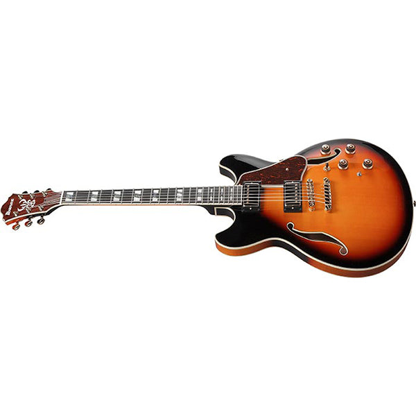 Ibanez AS113 Artstar Semi Hollowbody Electric Guitar with Ebony Fretboard and HH Pickup - Brown Sunburst (AS 113)