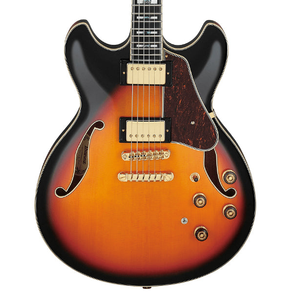 Ibanez AS113 Artstar Semi Hollowbody Electric Guitar with Ebony Fretboard and HH Pickup - Brown Sunburst (AS 113)