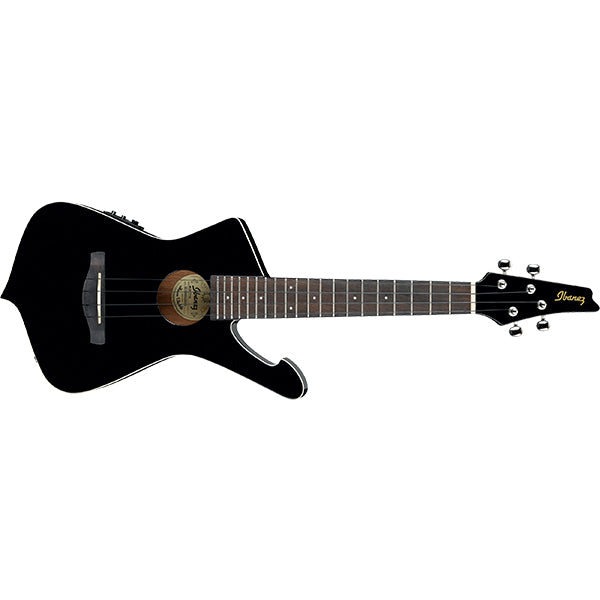 [Discontinued] Ibanez UICT10 4 String Iceman Tenor Acoustic Electric Ukulele with Undersaddle Pickup - Black High Gloss
