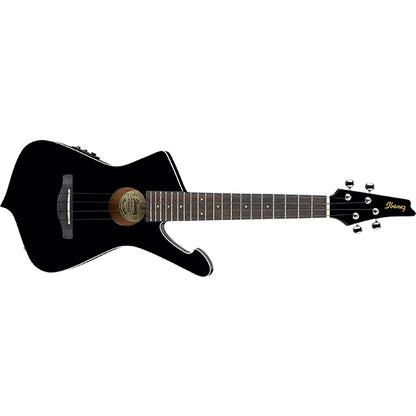 [Discontinued] Ibanez UICT10 4 String Iceman Tenor Acoustic Electric Ukulele with Undersaddle Pickup - Black High Gloss