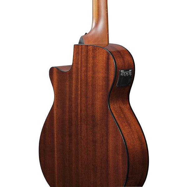 Ibanez AEGB24E 4 String AEG Body Sapele Top Acoustic Bass Guitar with Pickup - Mahogany Sunburst High Gloss