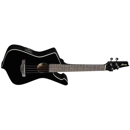 [Discontinued] Ibanez UICT10 4 String Iceman Tenor Acoustic Electric Ukulele with Undersaddle Pickup - Black High Gloss