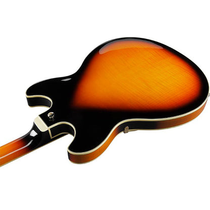 Ibanez AS113 Artstar Semi Hollowbody Electric Guitar with Ebony Fretboard and HH Pickup - Brown Sunburst (AS 113)