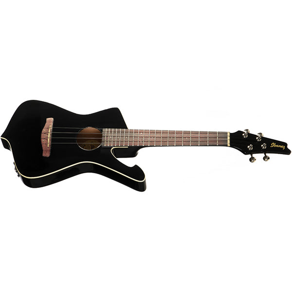 [Discontinued] Ibanez UICT10 4 String Iceman Tenor Acoustic Electric Ukulele with Undersaddle Pickup - Black High Gloss