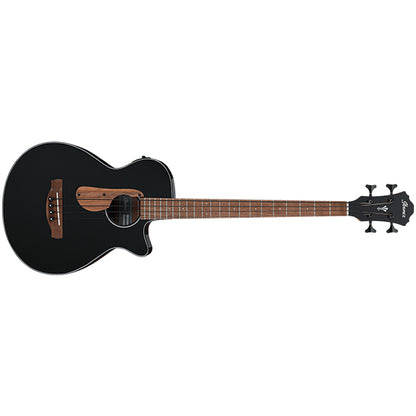 Ibanez AEGB24E 4 String AEG Body Sapele Top Acoustic Bass Guitar with Pickup - Black High Gloss