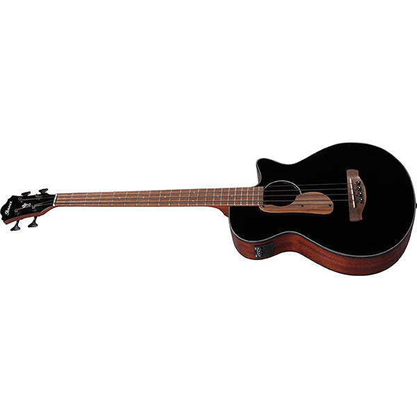 Ibanez AEGB24E 4 String AEG Body Sapele Top Acoustic Bass Guitar with Pickup - Black High Gloss
