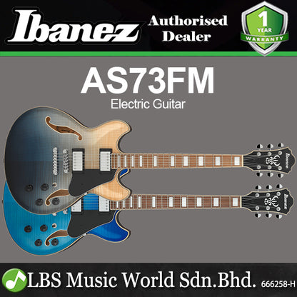 Ibanez AS73FM Artcore Semi Hollowbody Electric Guitar HH Pickup with Bound Walnut Fretboard