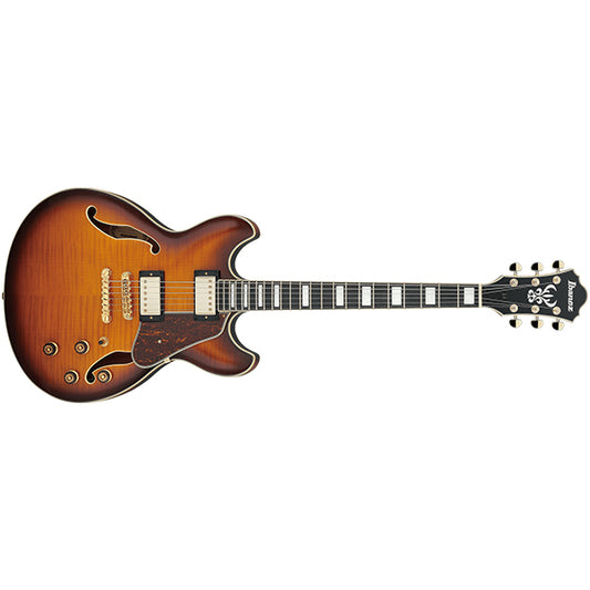 Ibanez  AS93FM Artcore Expressionist Semi Hollowbody Electric Guitar with Ebony Fretboard and HH Pickup - Violin Sunburst (AS 93FM)